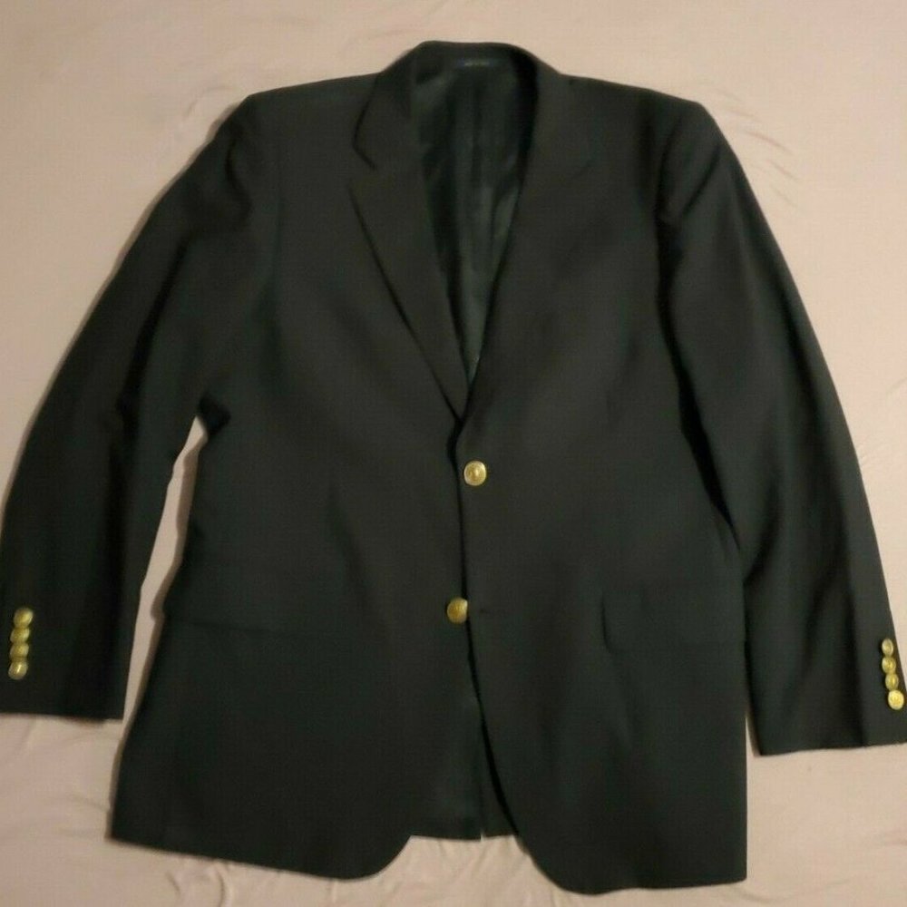 Club Room Men's Navy Blue Wool Blazer Sport Coat